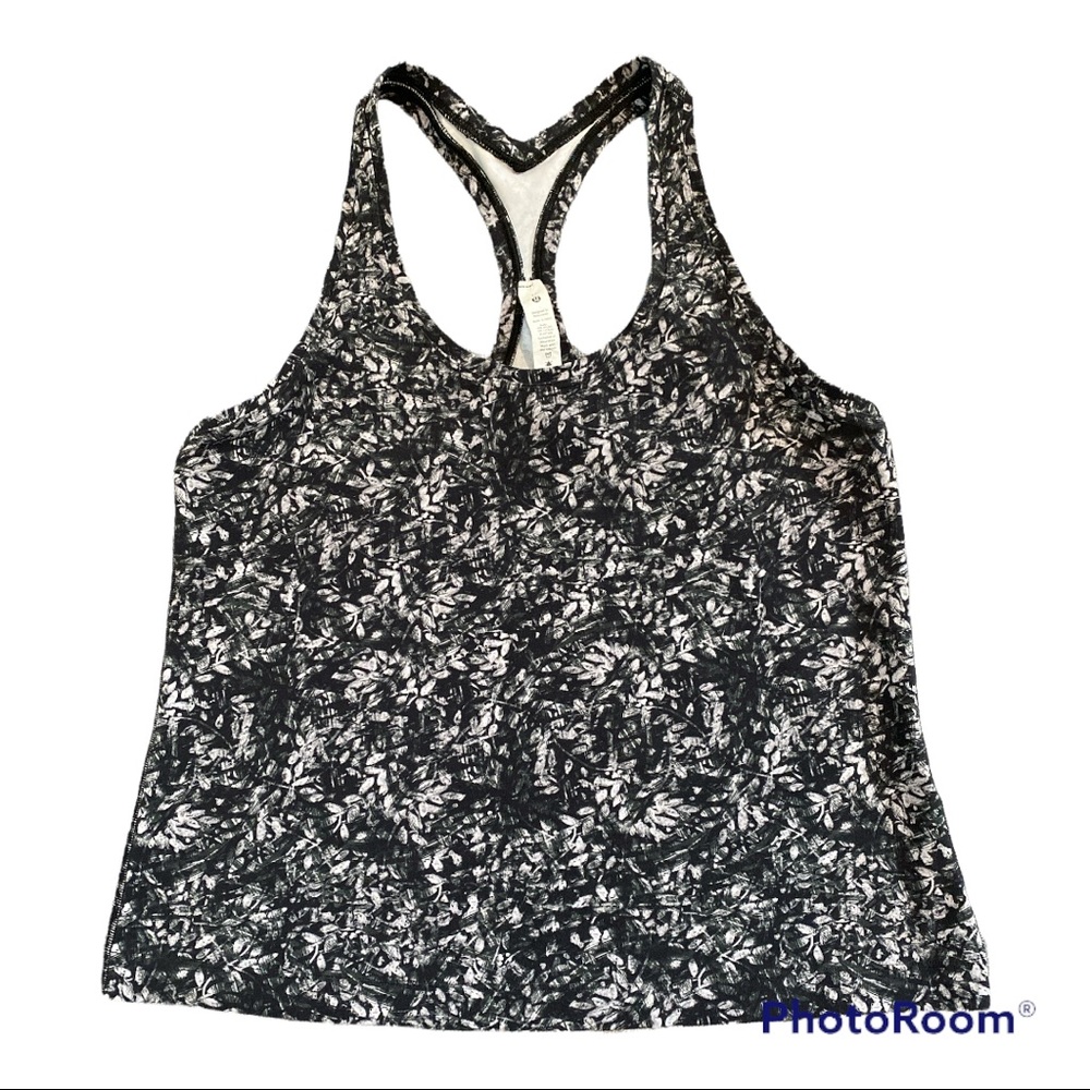 Lululemon Cool Racerback Short Tank Nulu Size 12 Blossom Overlay - Picture 1 of 5